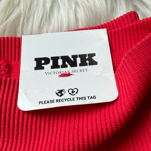 NWT PINK Victoria's Secret Bold Red Leggings - Picture 2 of 6